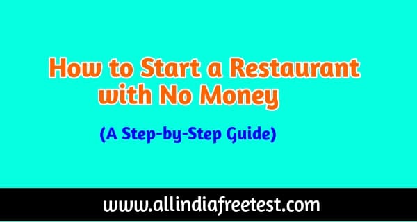 How to Start a Restaurant with No Money