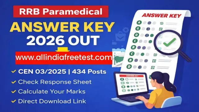 RRB Paramedical Answer Key 2026 OUT